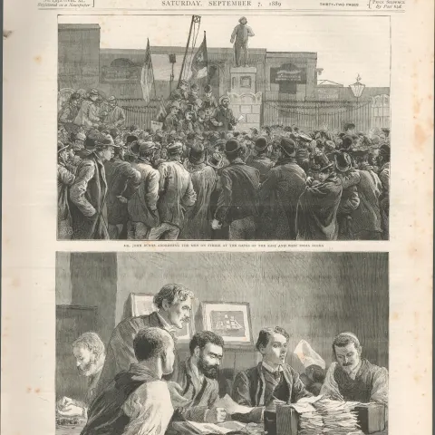 East London Strike Of 1899 Antique Newspaper