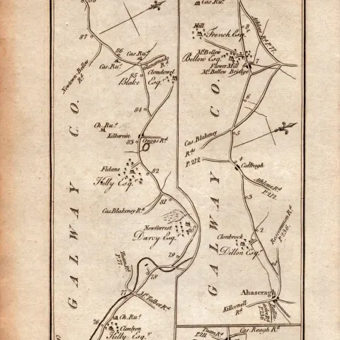 Ireland Rare Antique 1777 Map Dublin Co Galway Co Mayo Castlebar Dunmore-80