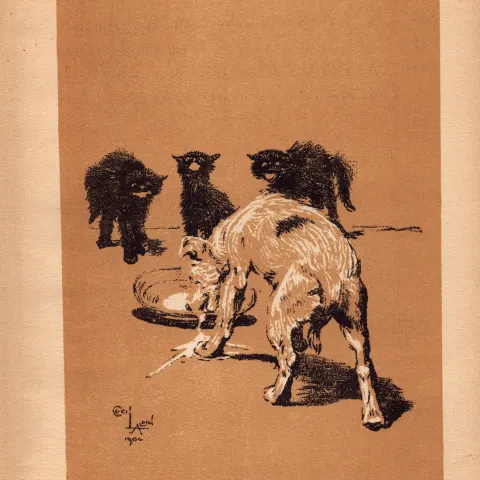 Cecil Aldin Antique Lovable Scamp Of a Terrier illustration A Dog Day -25.
