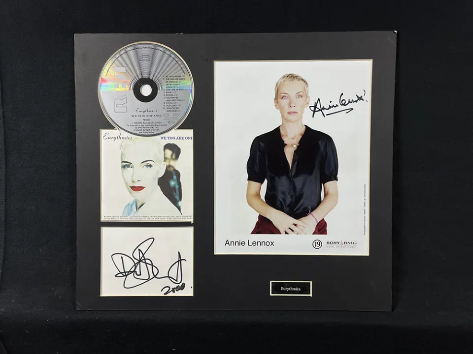 Annie Lennox & Dave Stewart CD Display Signed
