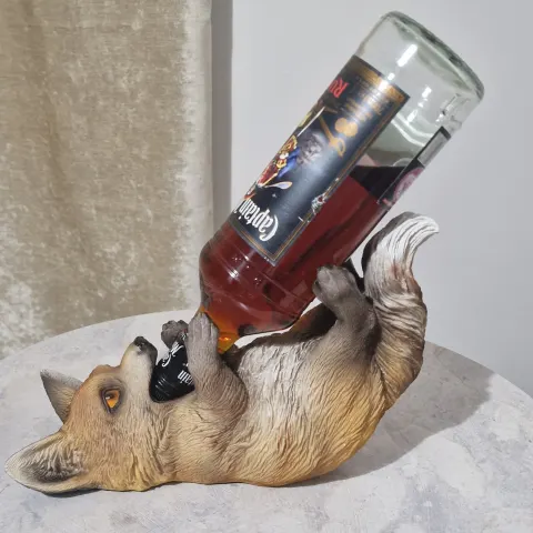 Resin Fox Wine Bottle Holder x 2
