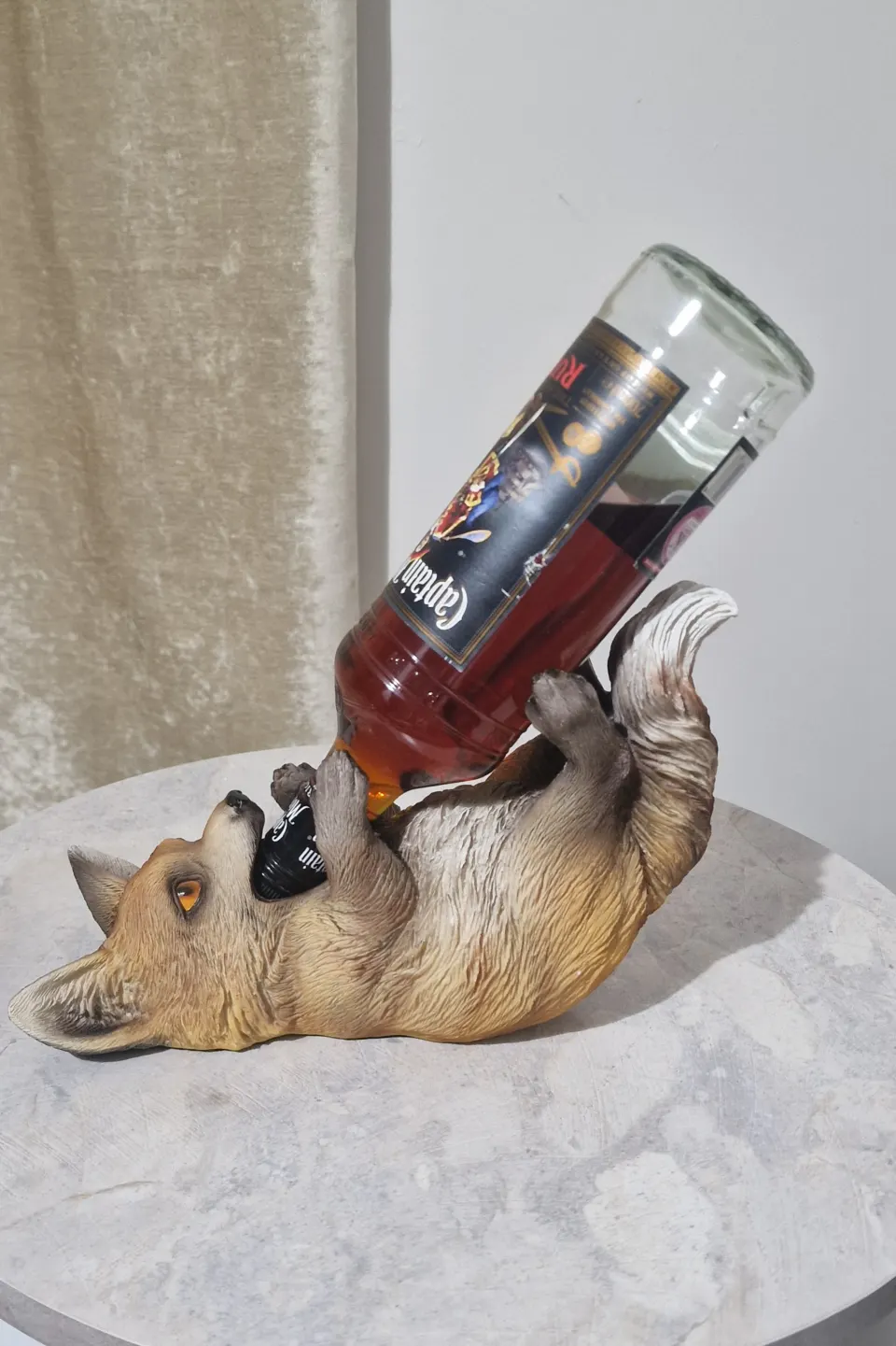 Resin Fox Wine Bottle Holder x 2