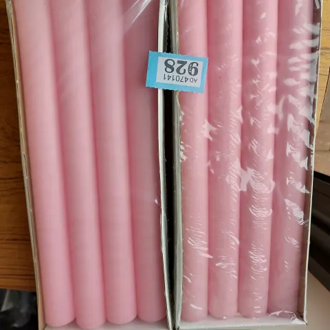 Pink Candles Approx 15 " Long. 2 Boxes of 8 Candles