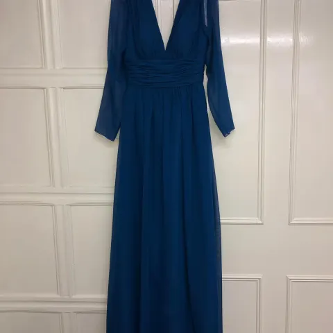 Richard Designs Bridesmaid or prom dress in size 8 mid blue style RDM1059