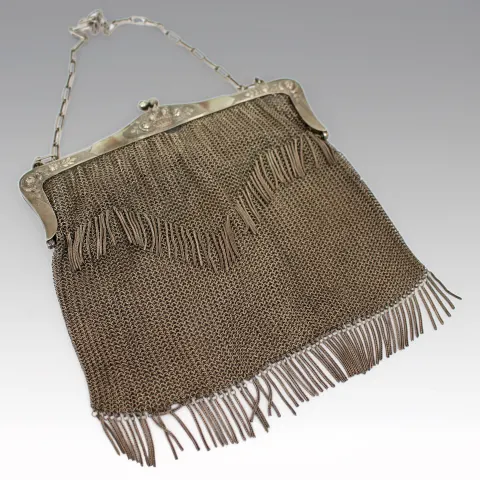 Art Nouveau Alpacca Chainmail Purse c.1900