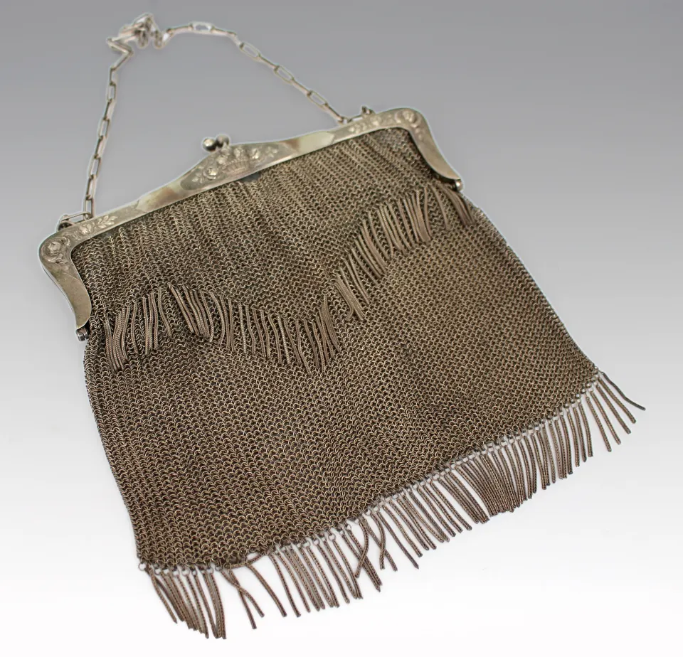 Art Nouveau Alpacca Chainmail Purse c.1900