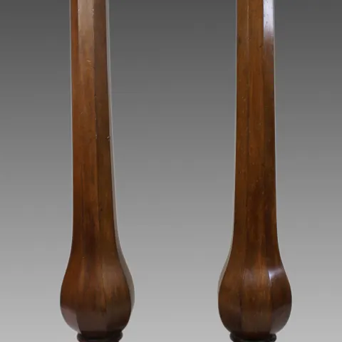 Pair of Early Victorian Carved Mahogany Pedestals