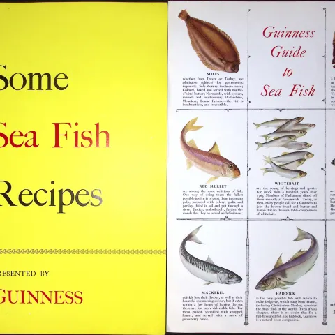 Guinness Guide Sea Fish Recipes Coloured 60-Year-Old 4 Page Print