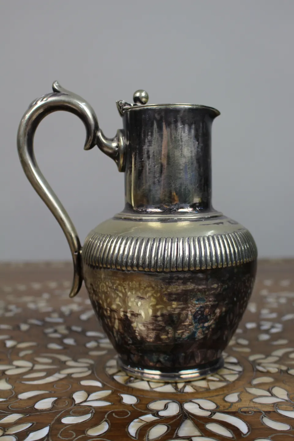 Victorian Silver-Plated Lidded Jug by James Dixon & Sons