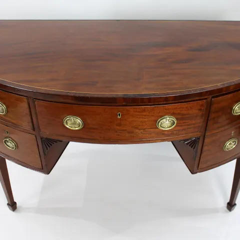George III Mahogany Bow Fronted Serving Table