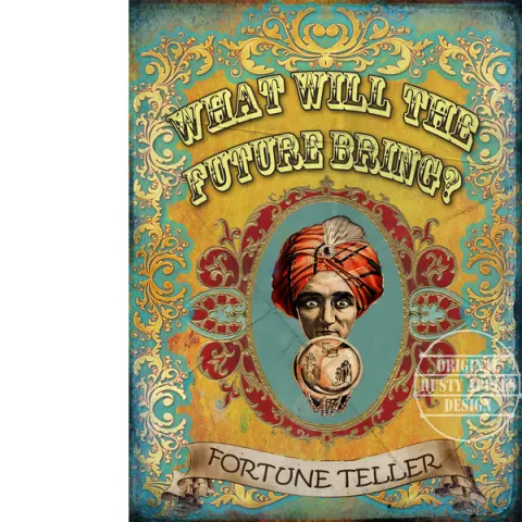 The Fortune Teller  Fairground Large Metal Wall Art.