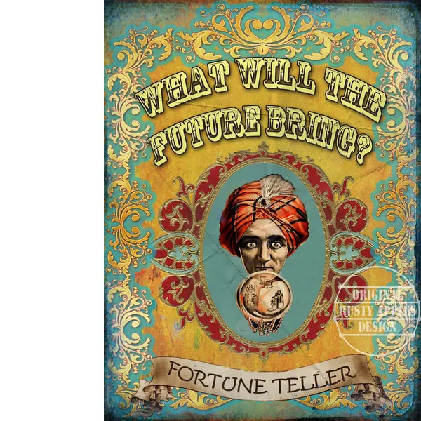 The Fortune Teller  Fairground Large Metal Wall Art.