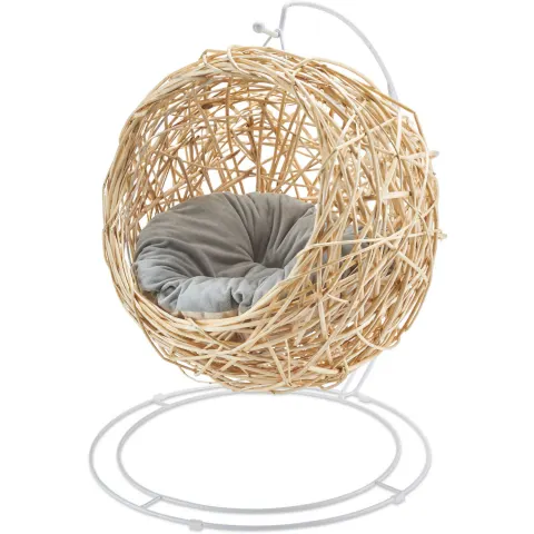 Pet Collection - Rattan Cat Egg Chair With Cushion
