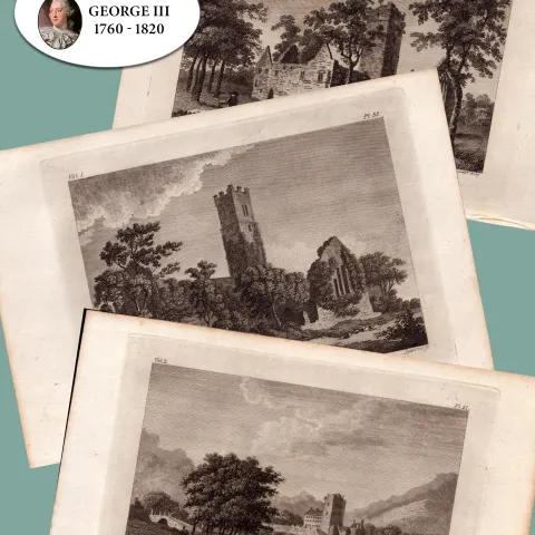 Kerry Ireland 225 Years-Old Job-Lot F. Grose 1792-1797 Antique Copper Block Engravings