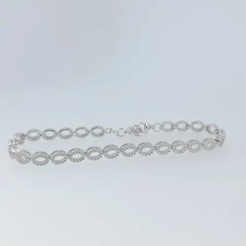 Silver CZ Set Dress Bracelet