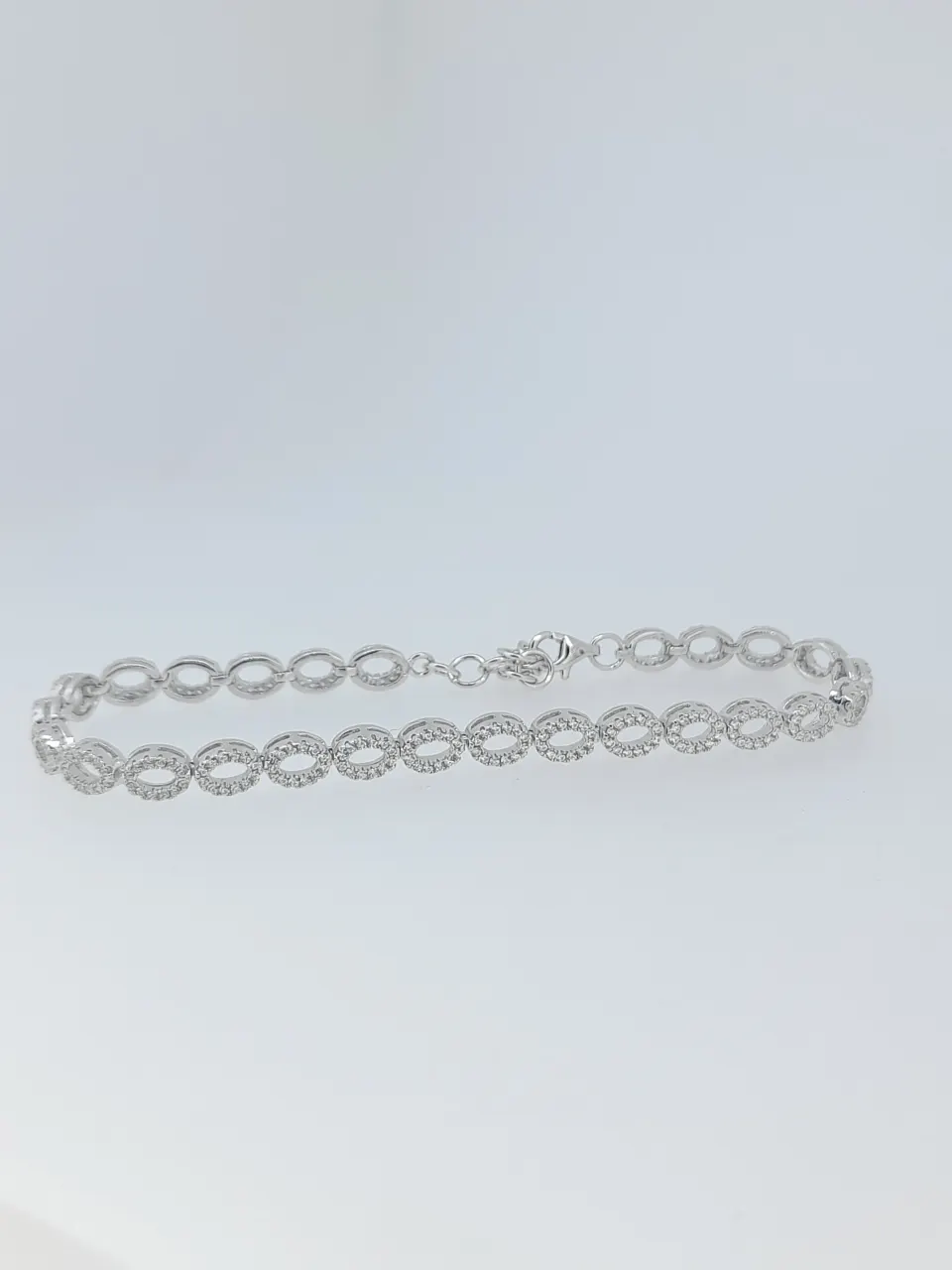 Silver CZ Set Dress Bracelet