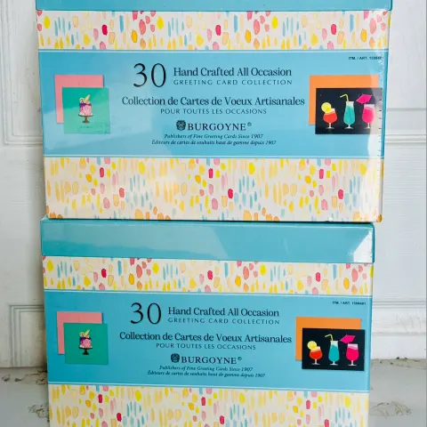 2 x Burgoyne 30 Handmade Embellished All Occasion Greeting Card