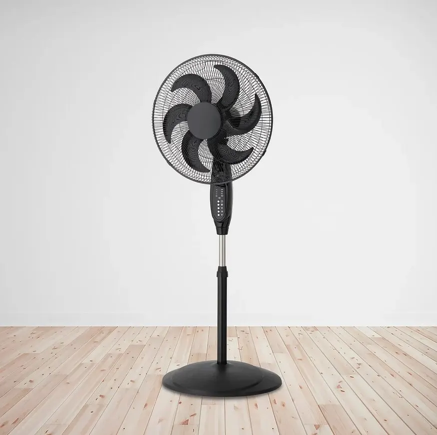 (97/Mez/1E) Lot RRP £100. 2x Arlec 18 Inch 6 Blade Pedestal Fan Black, 3 Speed Settings, 90 Degrees