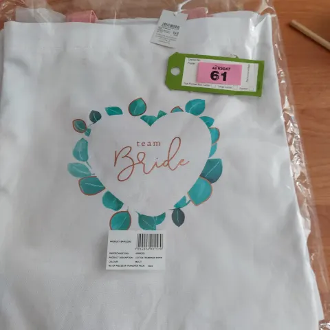 Team Bride tote bags x 4
