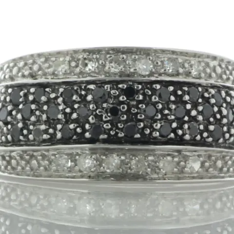 9ct White Gold Ladies Pavé Diamond Ring 0.50 Carats