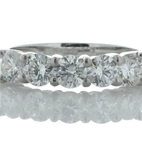 Platinum Claw Set five stone Diamond Ring 1.25