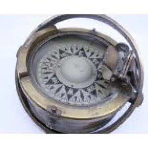 Early 20th c. Bronze Gimballed Compass by F.Smith & Sons