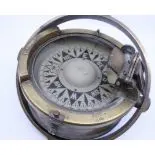Early 20th c. Bronze Gimballed Compass by F.Smith & Sons