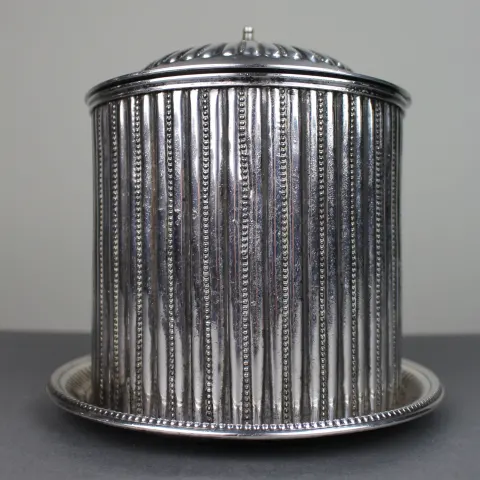 Antique Silver Plated Lidded Caddy