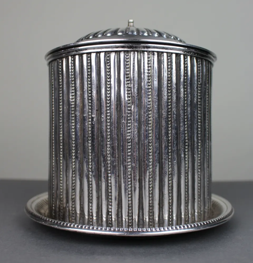 Antique Silver Plated Lidded Caddy