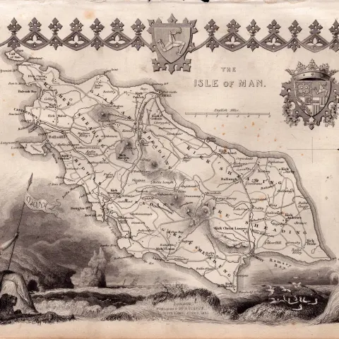 Isle of Man Steel Engraved Victorian Thomas Moule Antique Map
