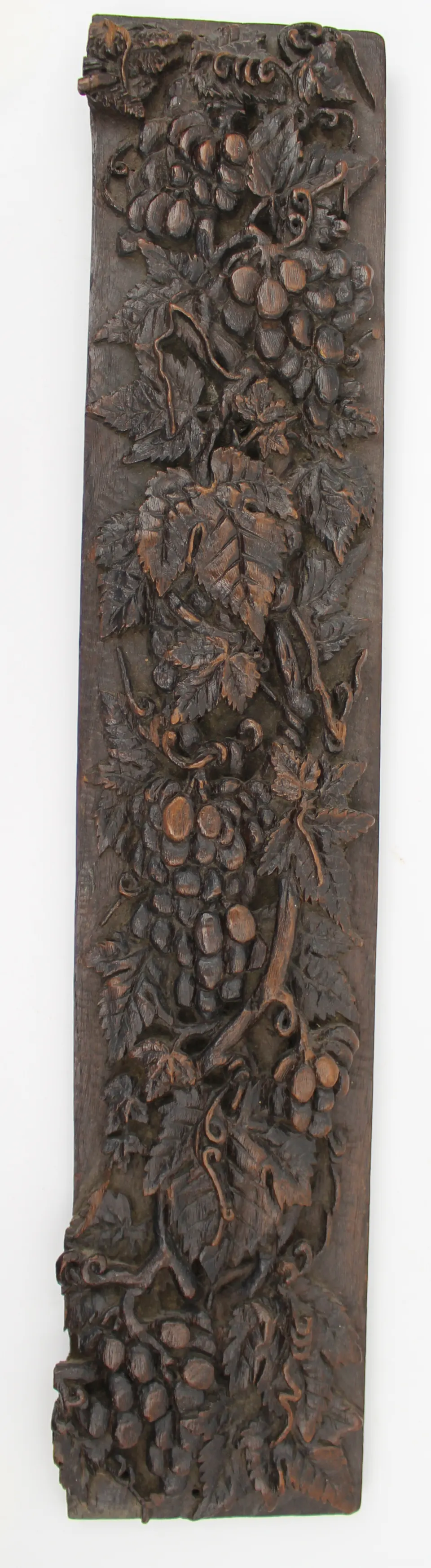 19th Century Carved Wooden Panel – Grapevine Motif