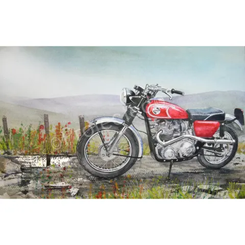 Norton P11 Scrambler Iconic British Motorbike Metal Wall Art
