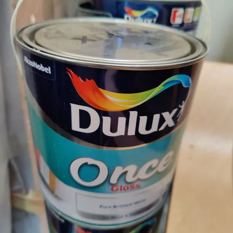 2 x 2L Dulux Once Gloss Pure Brilliant White