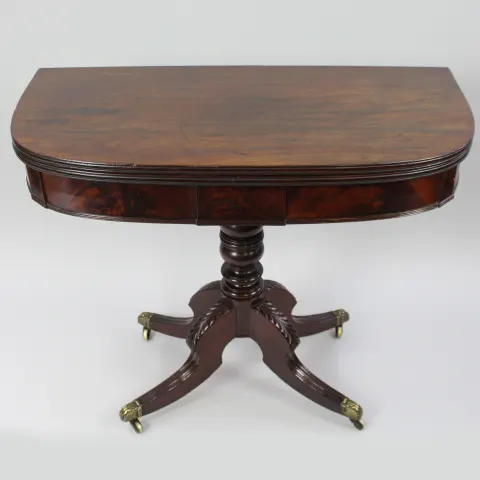 Regency Flame Mahogany Fold Over Top Tea Table