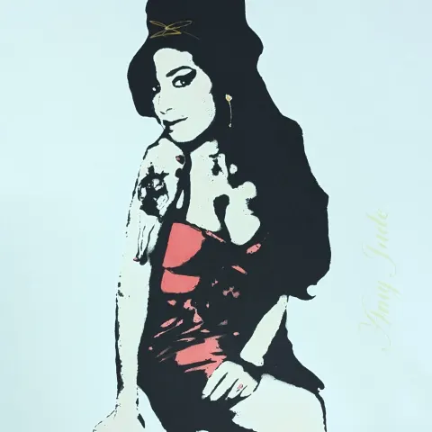 BAMBI (b.1982) Amy Jade (Red) Screenprint, Hand Finished, Titled, Signed, COA, Editioned, 2015