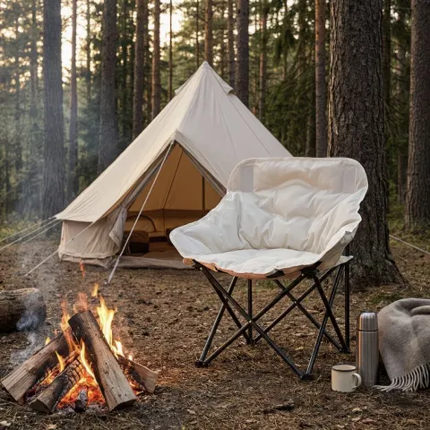 Heavy-Duty Folding Camping Chair – Carbon Steel Frame with 600D Oxford Fabric Seat