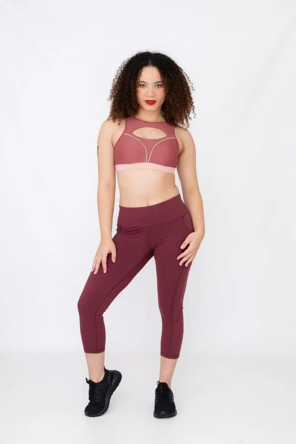 Ladies High Waisted 3/4 Performance Yoga Medium