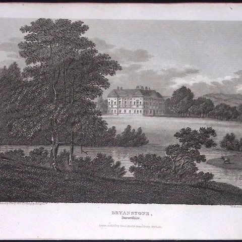 Bryanstone Dorsetshire Antique 223 Years-Old Georgian Steel-Engraving-178
