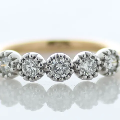 18ct Yellow Gold Five Stone Diamond Ring 0.50 Carats