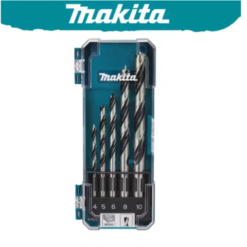 5 Piece Drill Bit Set With Straight Shanks, Suited To Drilling In Wood.