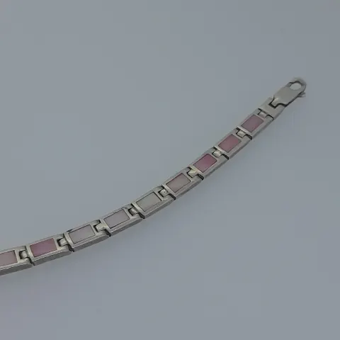Silver and Mother of Pearl Set Bracelet