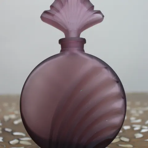 Frosted Purple Glass Scent Bottle