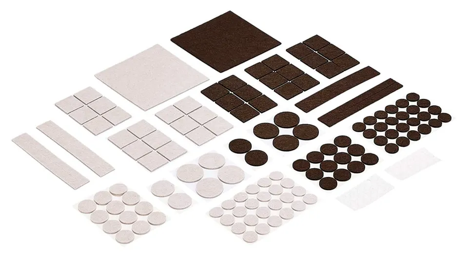 30 Packs x Felt Furniture Pads Transparent Noise Reduction Bumpers 166 Pieces each