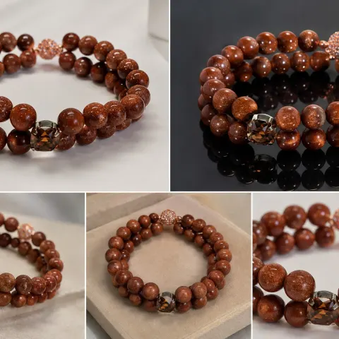 Natural Spinel Double Strand Beaded Bracelet