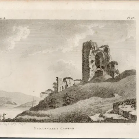 Strawcally Castle Co Waterford  Rare 1791 Francis Grose Antique Print.