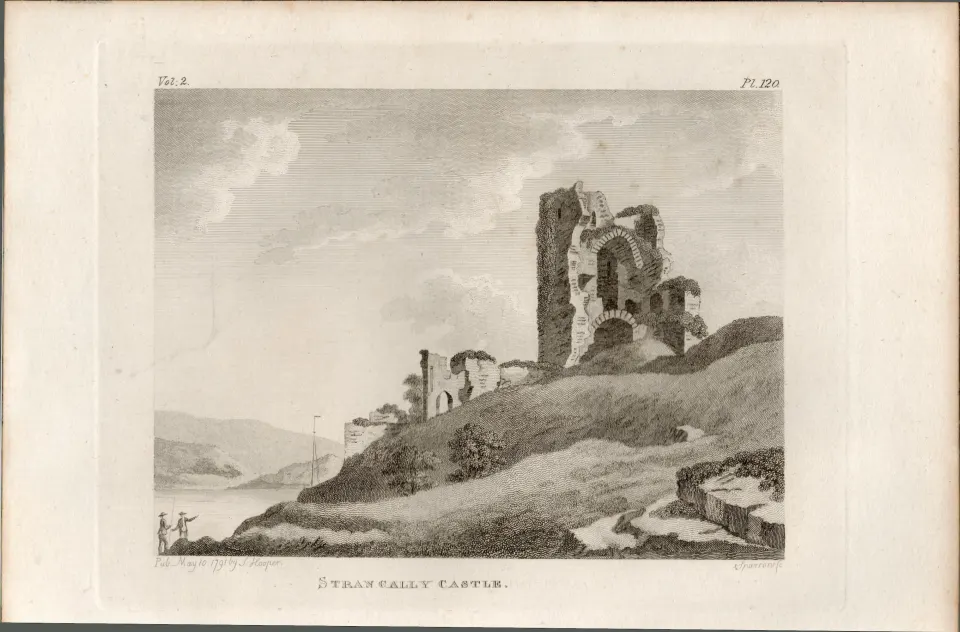 Strawcally Castle Co Waterford  Rare 1791 Francis Grose Antique Print.