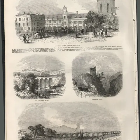 Opening The Caledonian Railway 1847 Antique Newspaper. 