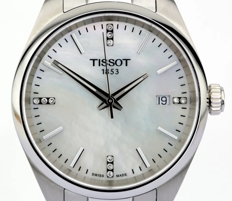Tissot/PR100 - Diamond and Mother of Pearl Dial - Lady's Steel Wristwatch