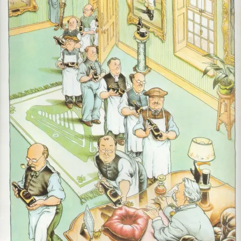 The Gentle Art Of Making Guinness. 5 Original 1981 Prints John IrelandThe Gentle Art Of Making
