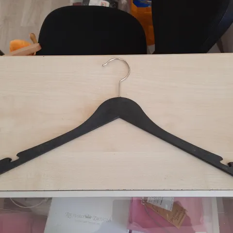 Box of coat hangers
